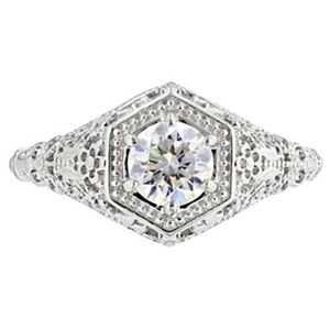 Strontium Titanate 1.10ct Platinum 925 ring Size 9